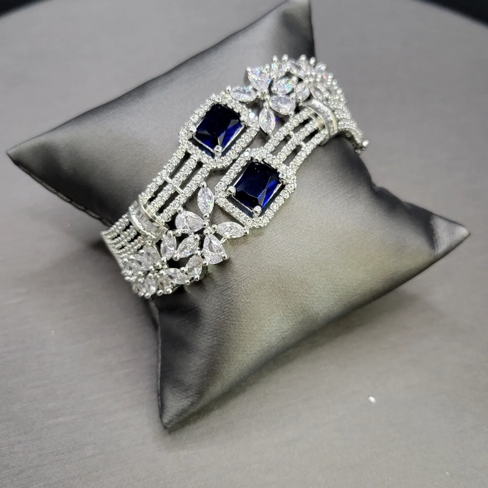 New rhodium plated AD bangle